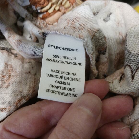 Haver & Blair London Floral Cropped Wide Leg Pants with Pockets Sz S - Picture 4 of 7